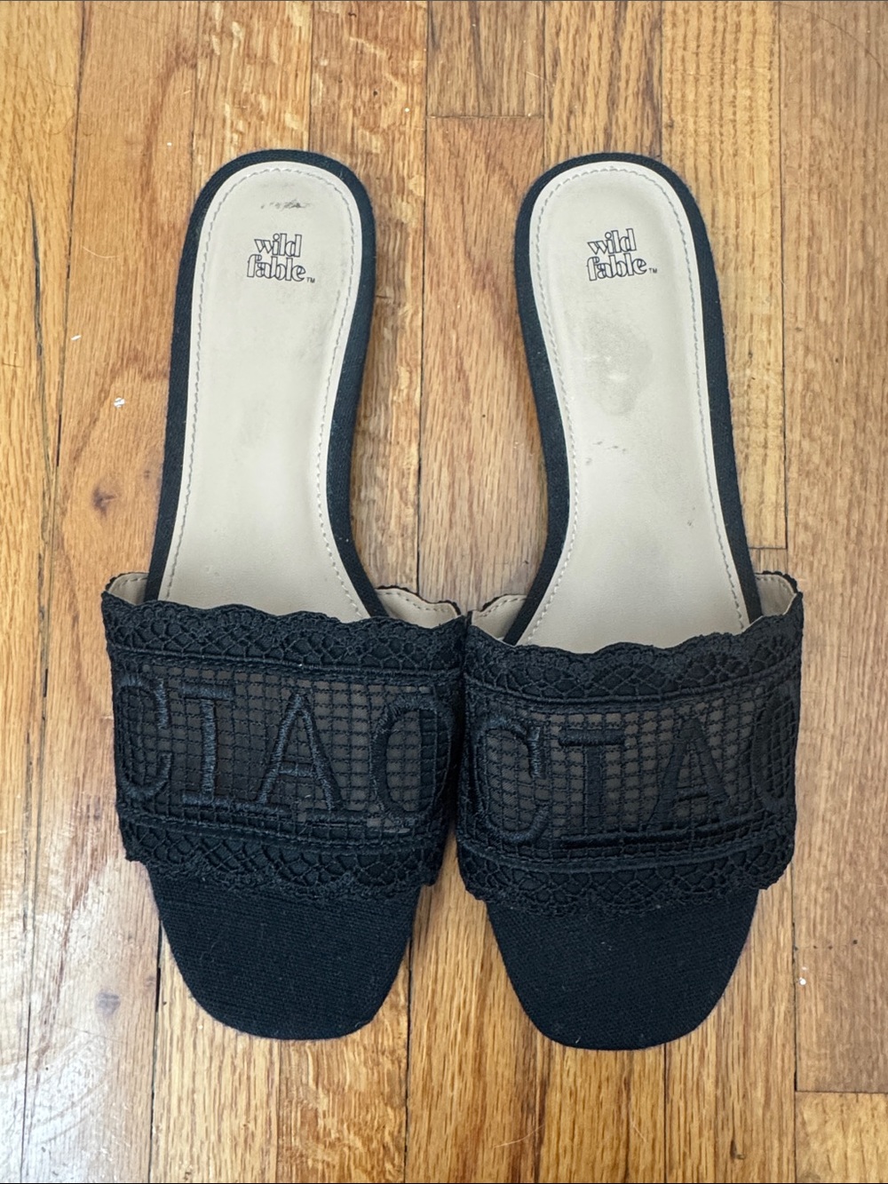 wild fable Black Lace Sandals